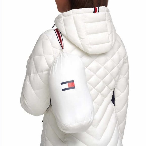 Tommy Hilfiger Womens Packable Jacket--White - Picture 5 of 10